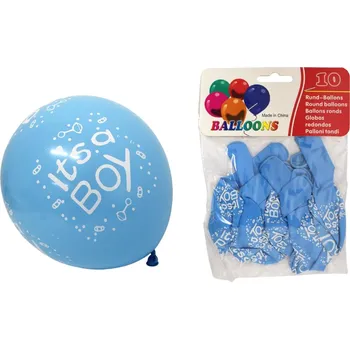 Latexové balónky 12 palců baby MODRÉ CHLAPEC sada 10 ks cca 30 cm 35 g