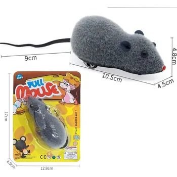 Hračka pro kočku Hračka MYŠ natahovací 10,5x5x4,5 cm