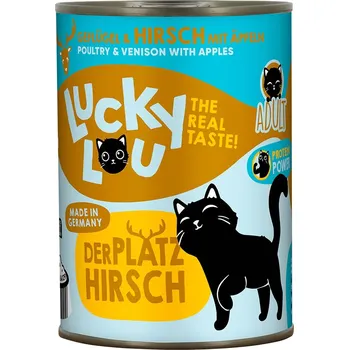 Krmivo pro kočku Lucky Lou Lifestage Adult drůbež a jelen 6 × 400 g