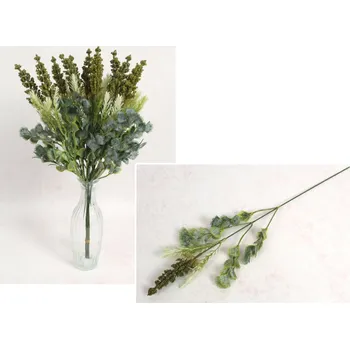 umělá květina Větvička WISTERIA výška 45 cm tmavě ZELENÁ - 1 ks