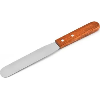Malířská špachtle Ocelová špachtle na těsto s dřevěnou rukojetí, rovná, 26,5 x 3 cm