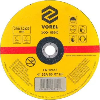 Řezný kotouč Vorel Kotouč řezný na kov 230 x 22 x 3,2 mm, TO-08640