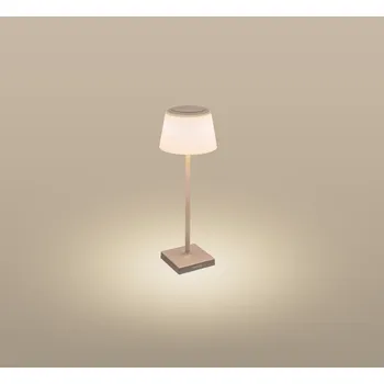 Stojací lampa CENTURY MARGO LED dobíjecí stolní lampa 4W 200lm 3000K IP54 stmívatelná světle hnědá