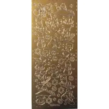 Set školních potřeb Stiker ażurowy 10x23cm złoty