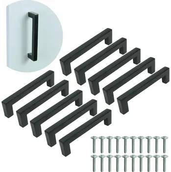 Nábytkové kování Nábytková úchytka klasická černá matná 17 x 1 x 2,7 cm