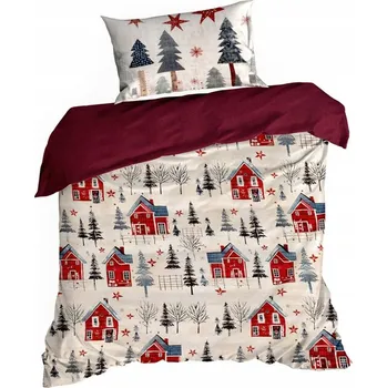 Povlečení Vánoční Povlečení 160X200 z bavlněného saténu Eurofirany