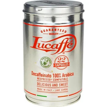 Káva Lucaffe Nespresso Decaffeinato 100% Arabica 22 kapslí | káva bez kofeinu