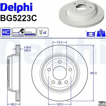 Brzdový kotouč Brzdový kotouč DELPHI BG5223C