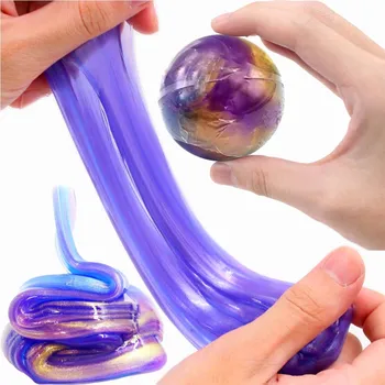 Modelovací hmota SLIME GALAXY KULIČKA PLASTELÍNA SENZORICKÁ HMOTA UTÍKAJÍCÍ PERLEŤOVÝ SLIZ