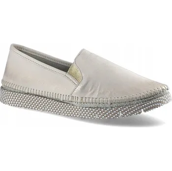 Dámská obuv Dámské polobotky Maciejka 3512 mokasíny nazouvací kožené zlaté 40