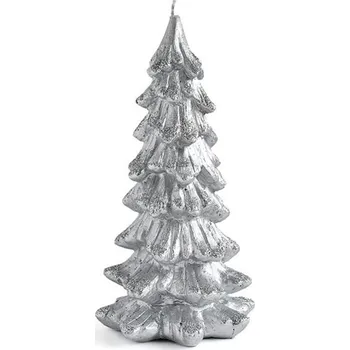 Svíčka Dekorativní svíčka CHOIN 21 cm stříbrná