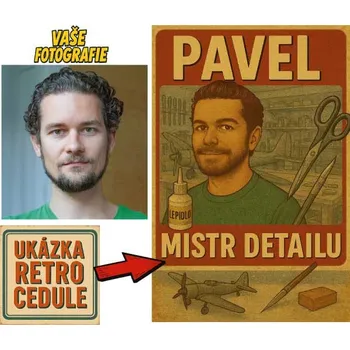 Plechová cedule Retro cedule - Modelářství - Plast / A5 ( 20x15cm)