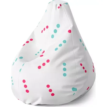 Sedací pytel Sablio Sedací vak Pear Tečkované čárky: 140 x 100 x 25 cm