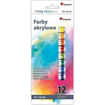 Výtvarná barva Akrylové barvy Titanum multicolor 12 ks 12 ml