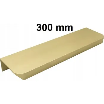 Nábytková úchytka hranová zaoblená C12 R9 zlatá anoda L-300 mm