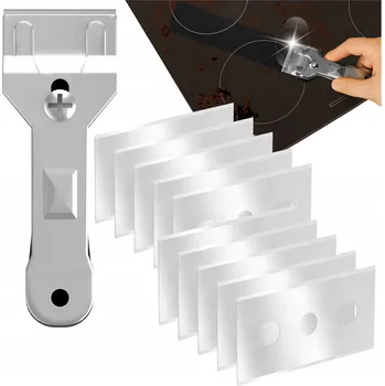 Kuchyňská škrabka Škrabka na sklokeramické a indukční varné desky + 10 náhradních břitů