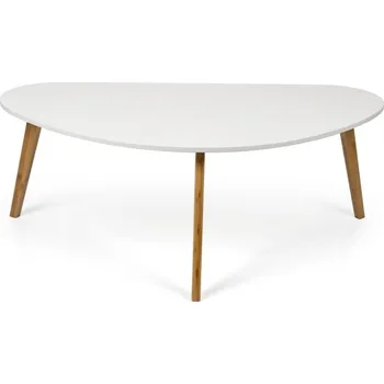 Konferenční stolek Konferenční stolek TERELXER 120, bílá/bambus + vyzvednutí ZDARMA