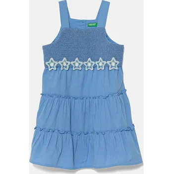 Dívčí šaty Dětské bavlněné šaty United Colors of Benetton 47JKGV02F.P.Seasonal černá 99X, vel. 110