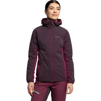 Dámské oblečení Dámská skialpinistická bunda Jack Wolfskin Alpspitze Ins Hoody fialová XS