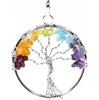 Přívěsek PŘÍVĚSEK STROM ŽIVOTA + KAMENY ČAKER