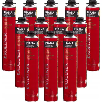 Montážní pěna Montážní pěna pistolová nízkoexpanzní celoroční KOELNER 750 ml x 12 ks