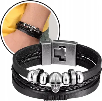 Náramek Pánský Náramek s velkou Lebka