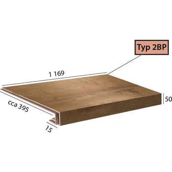Schodiště Vinylové schody BRASED Ecoline Step 2BP - 9521 Dub kouřový