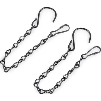 Vánoční ozdoba Kovový řetízek pro zavěšení dekorací, květináčů 25 cm Varianta: 2 černá, Balení: 2 ks