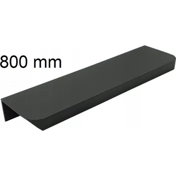 Nábytkové kování NÁBYTKOVÁ ÚCHYTKA HRANOVÁ U9 ČERNÁ MATNÁ typ ZOBAL ZAOBLENÝ