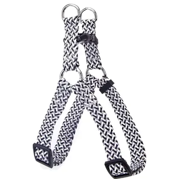 Postroj pro psa XL Postroj cik cak černý 50 - 70 cm