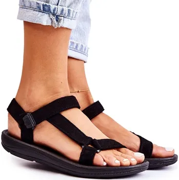 Dámské sandále Dámské sandály DZ307 BLACK platforma, velikost 37