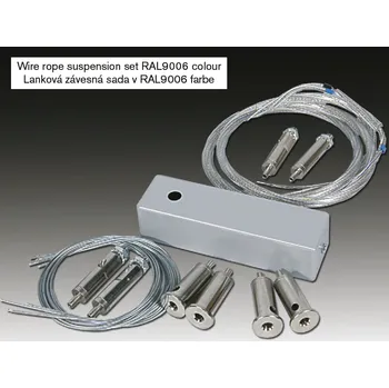 Příslušenství pro svítidlo Závěsná lanková sada pro SEC FALCON-P Varianta: délka 1 m, šedá RAL 9006
