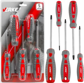 Šroubovák Sada šroubováků TORX 5 ks Light Duty, Verke V86433