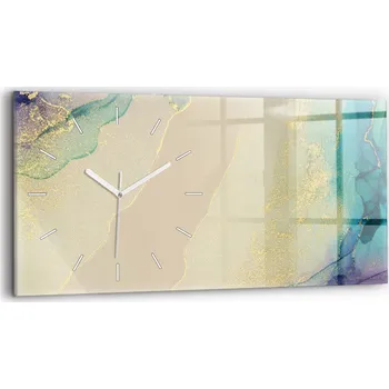 Hodiny Dekorativní nástěnné hodiny s krásnou grafikou 60 cm x 30 cm Elegantní abstrakce