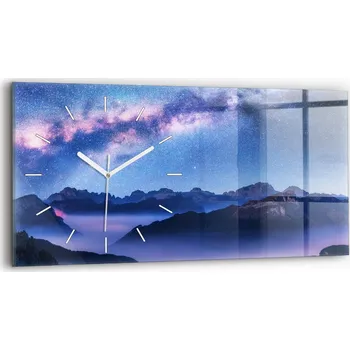 Hodiny Nástěnné hodiny kulatý dekorativní klasické kuchyňské 60x30 cm Mléčná dráha