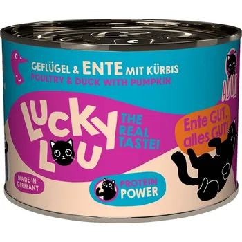 Krmivo pro kočku Lucky Lou Lifestage Adult drůbež a kachna 6× 200 g