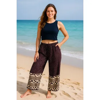 Dámské kalhoty Kalhoty se širokými nohavicemi č14