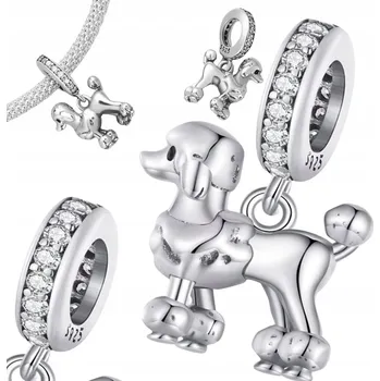 Přívěsek Pudl pejsek psí mazlíček přívěsek charms stříbro s925
