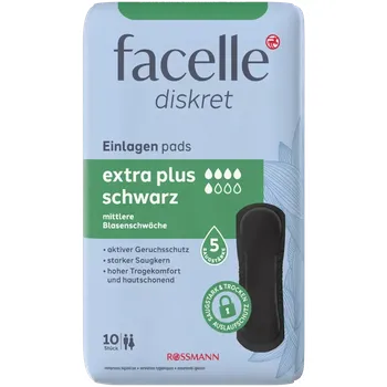 Menstruační vložka facelle Inkontinenční vložky Extra Plus Black 10 ks
