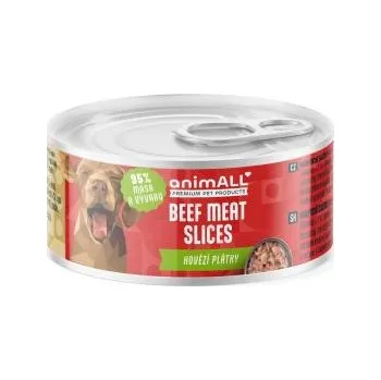 Krmivo pro psa 10 x animALL konzerva pes Hovězí plátky 80 g