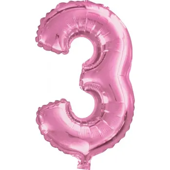 Balónek Fóliový balónek 82 cm-růžový číslo 3
