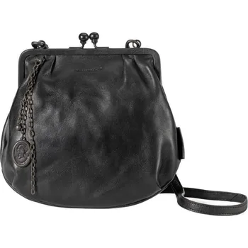 Kabelka aunts & uncles Dámská kožená kabelka s vintage přívěskem Grandma´s Luxury Club Mrs. Fortune Cookie 40372-0 černá