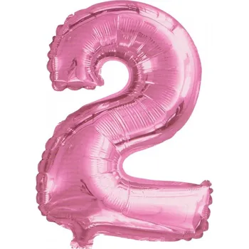 Balónek Fóliový balónek 82 cm-růžový číslo 2