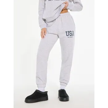 Sinsay - Teplákové kalhoty se širokými nohavicemi - šedá - 123BC-09M - 123BC-09M-S-1