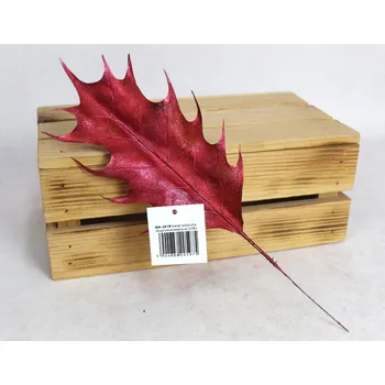 umělá květina Plastový list OSTROKRZEW výška 33 cm ČERVENÝ