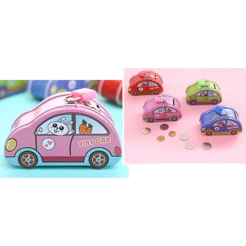 Pokladnička Kovová pokladnička s visacím zámkem MIX AUTO 11x6,5x5,5 cm - 1 ks