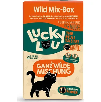 Krmivo pro kočku Lucky Lou Lifestage Adult zvěřinový mix 6 × 125 g