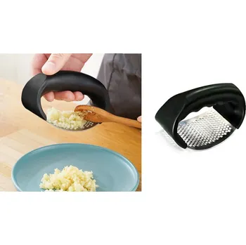 Lis na česnek Ruční lis na česnek z nerezové oceli ve tvaru oblouku 11 x 6 x 5 cm