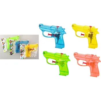 Průhledná vodní pistole 11x9 cm, různé barvy – 1 ks