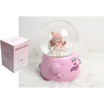 Hudební nástroj pro děti Sněhová koule, hrací skříňka s melodií DZIEWCZYNKA 15x10 cm MIX VZORŮ